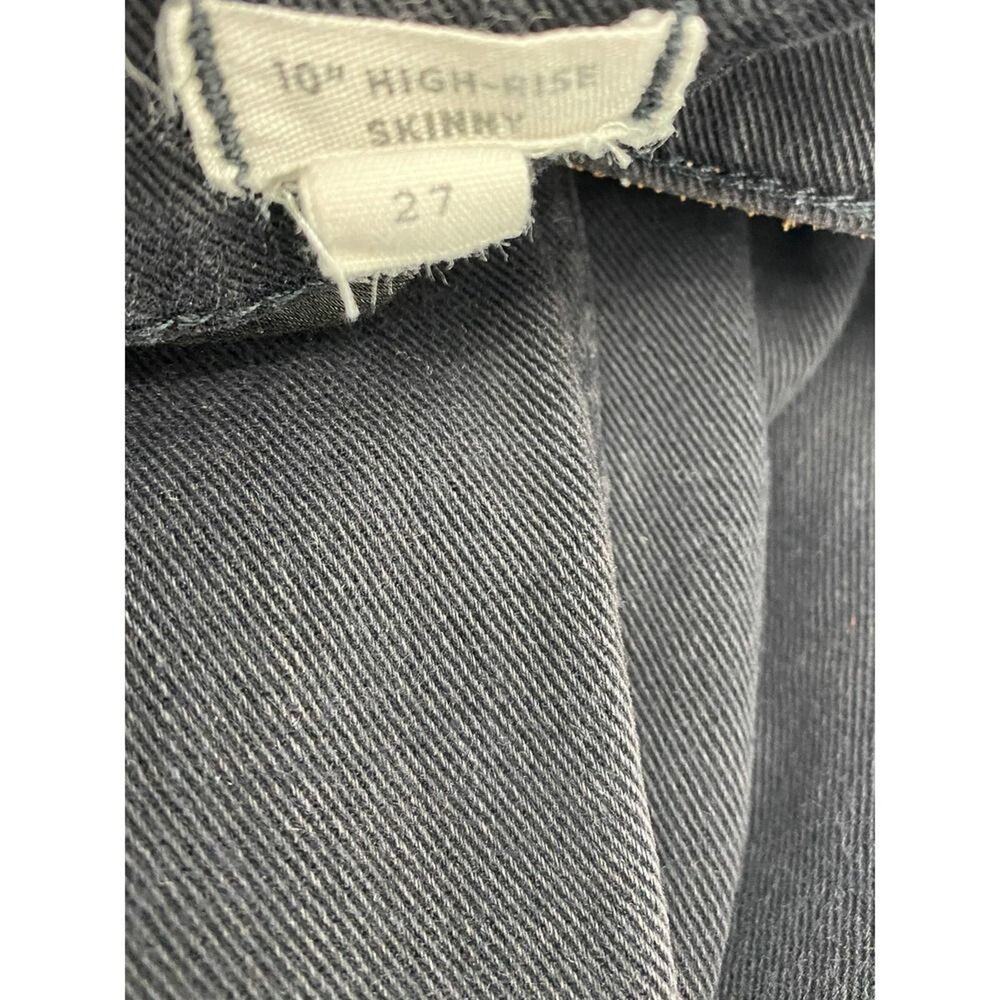 Madewell 10 High-Rise Skinny Jeans Black Denim Size 27 - Picture 4 of 7